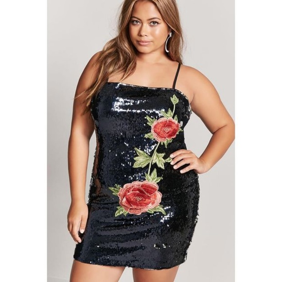 plus size sequin mini dress